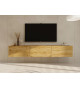 Meuble tv mural 180 cm couleur chêne artisan