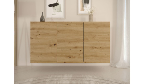 Buffet suspendu chêne artisan
