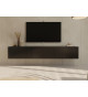 Meuble TV suspendu noir 180 cm