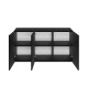 Buffet suspendu noir 160 cm