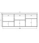 Buffet suspendu noir 160 cm