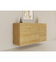 Buffet 3 portes suspendu bois hickory