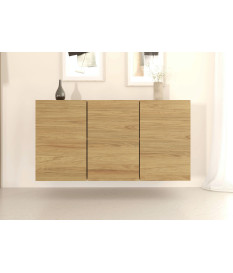 Buffet 3 portes suspendu bois hickory