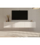 Meuble TV suspendu blanc 180 cm