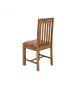 Chaises en sesham et tissu marron
