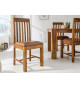 Chaises en sesham et tissu marron