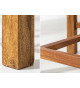 Chaises en sesham et tissu marron
