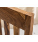Chaises en sesham et tissu marron