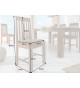 Chaises en sesham et tissu marron