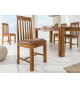 Chaises en sesham et tissu marron