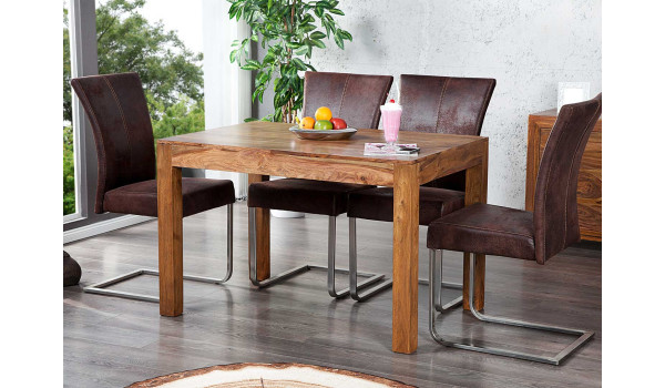 Table à manger bois massif Sesham 120 cm