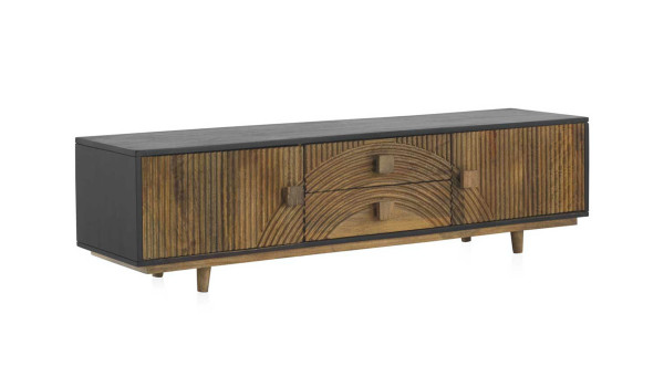 Meuble TV façades sculptées 150 cm