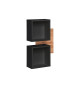 Meubles de couloir suspendus bois et noir