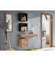 Meubles de couloir suspendus bois et noir