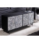 Buffet contemporain noir et argenté