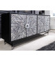 Buffet contemporain noir et argenté