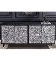 Buffet contemporain noir et argenté