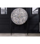 Buffet haut marqueterie noir et argenté