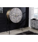 Buffet haut marqueterie noir et argenté