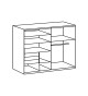 Armoire portes coulissantes graphite et chêne flagstaff