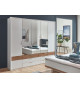 Armoire scandinave avec miroir 225 cm