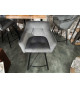 Fauteuils de bar en velours gris