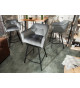 Fauteuils de bar en velours gris