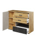 Commode chambre ado bois et gris