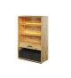 Bibliothèque industrielle avec led chambre ado