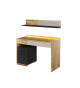 Bureau enfant bois et gris avec éclairage led orange