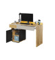 Bureau enfant bois et gris avec éclairage led orange