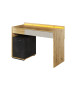 Bureau enfant bois et gris avec éclairage led orange