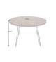 Table à manger ronde en acacia et métal noir
