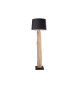 Lampe sur pied 177 cm bois flotté et lin noir