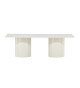 Table basse rectangulaire et pieds cylindriques