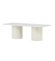 Table basse rectangulaire et pieds cylindriques
