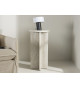 Bout de canapé marbré beige 40 cm