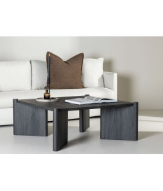 Table basse 100 cm couleur bois moka
