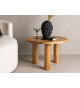 Table basse ronde 60 cm en bois d'hévéa