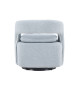 Fauteuil rotatif en tissu bouclé bleu clair
