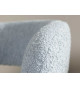 Fauteuil rotatif en tissu bouclé bleu clair