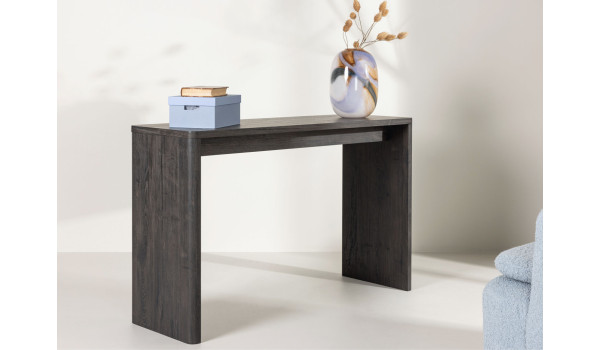 Table console couleur bois moka 120 cm