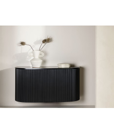 Console murale striée noir
