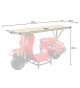 Vespa multicolore et table de bar
