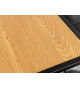 Table de bar 120 cm couleur bois et noir