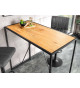 Table de bar 120 cm couleur bois et noir