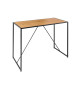 Table de bar 120 cm couleur bois et noir