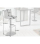 Tabourets de bar velours gris