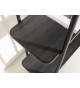 Meuble étagère imitation bois et métal noir