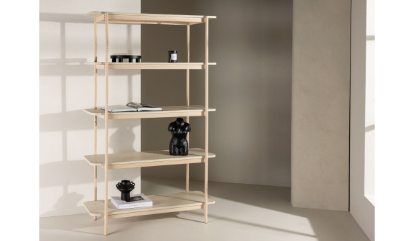 Bibliothèque imitation bois 180 cm